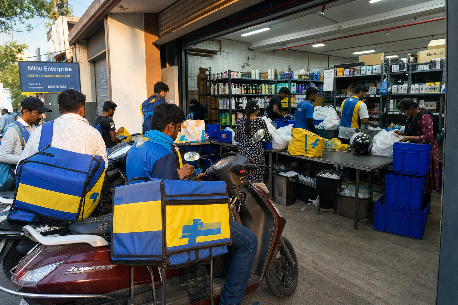 Flipkart 快商中心破千，印度电商战场正从“送菜”变成基础设施竞赛