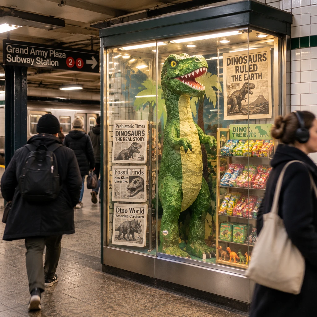 从废弃报亭到Rex's Dino Store:纽约地铁30处闲置空间的微更新