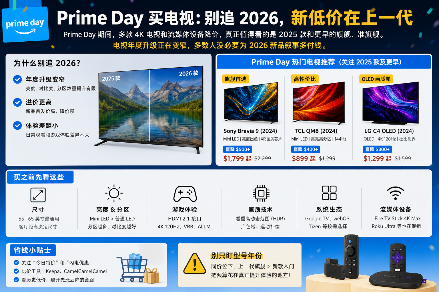Prime Day 买电视：别追 2026，新低价在上一代