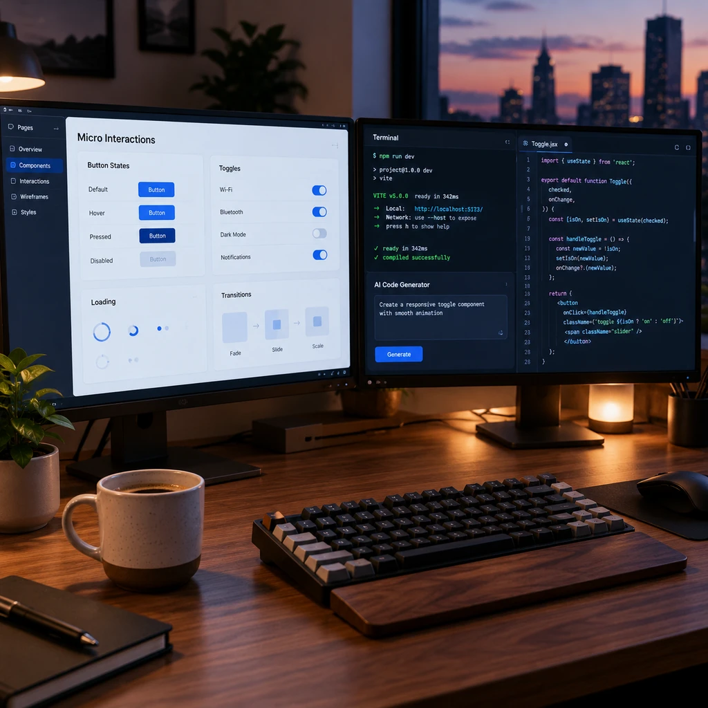 TypeUI 上线 113 个微交互组件,将 AI 动效提示词标价每月 30 美元