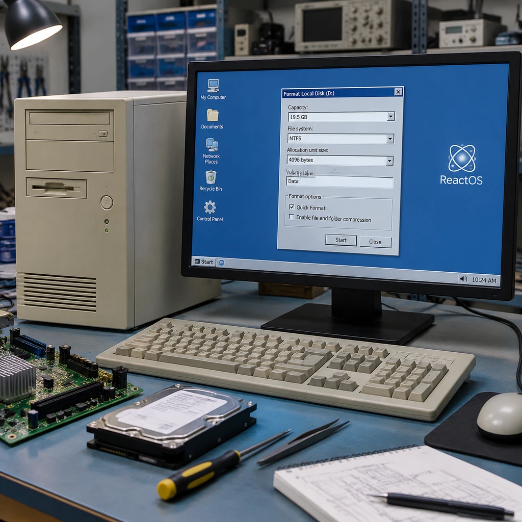 开源系统 ReactOS 支持 NTFS 安装:合并 PR 9700 突破 4GB 却难言可用