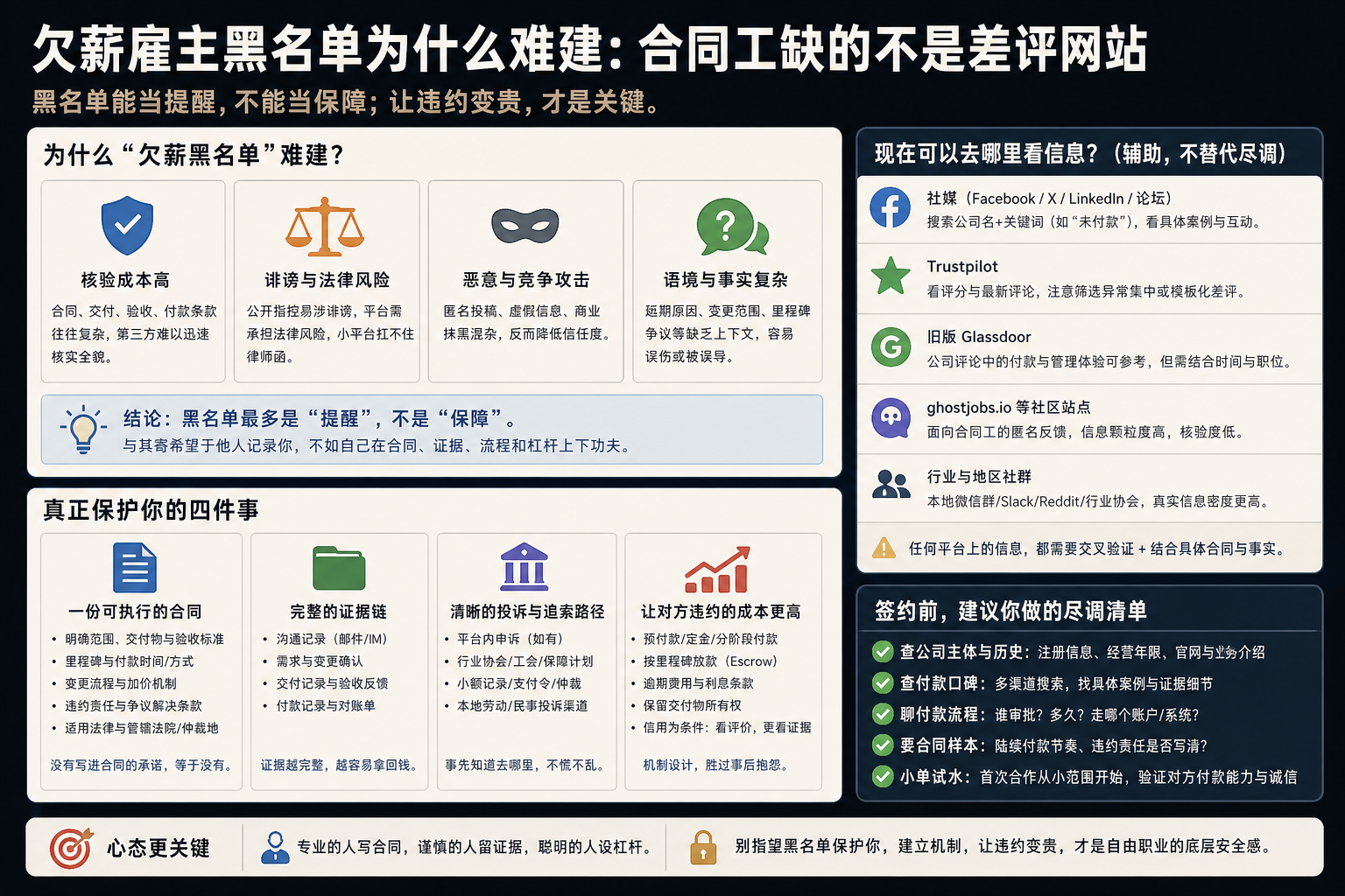 欠薪雇主黑名单为什么难建：合同工缺的不是差评网站