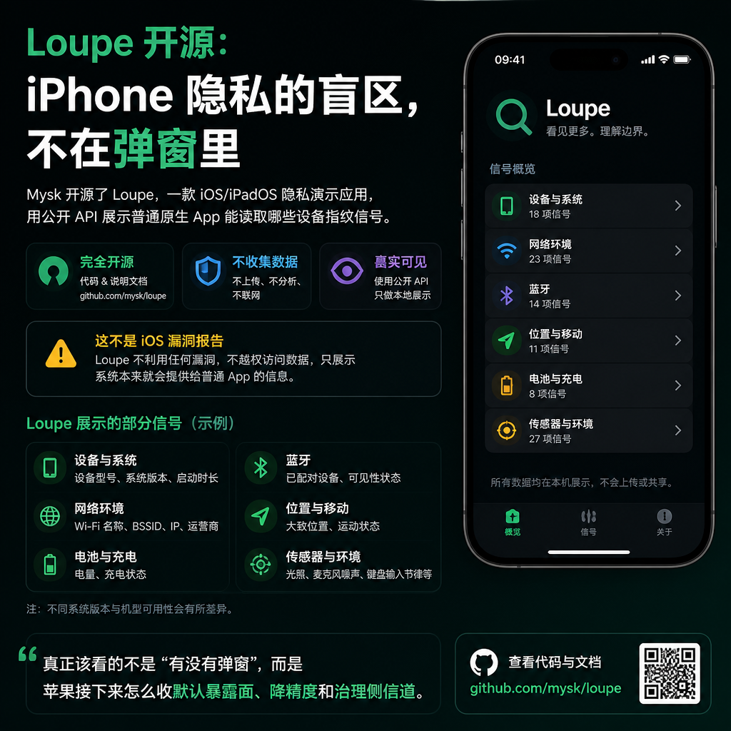 Loupe 开源:iPhone 隐私的盲区,不在弹窗里