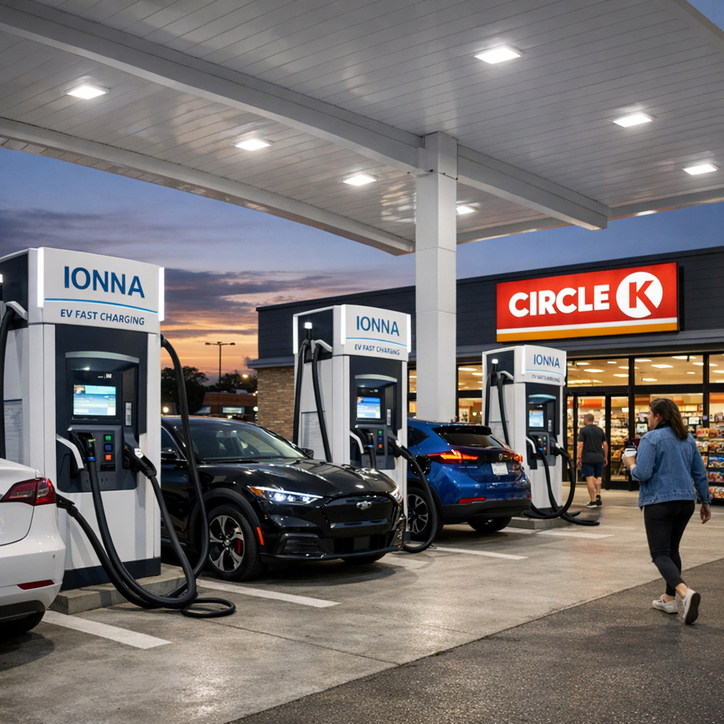 加油站开始认真拥抱电动车：IONNA把350多家Circle K变成“补能驿站”