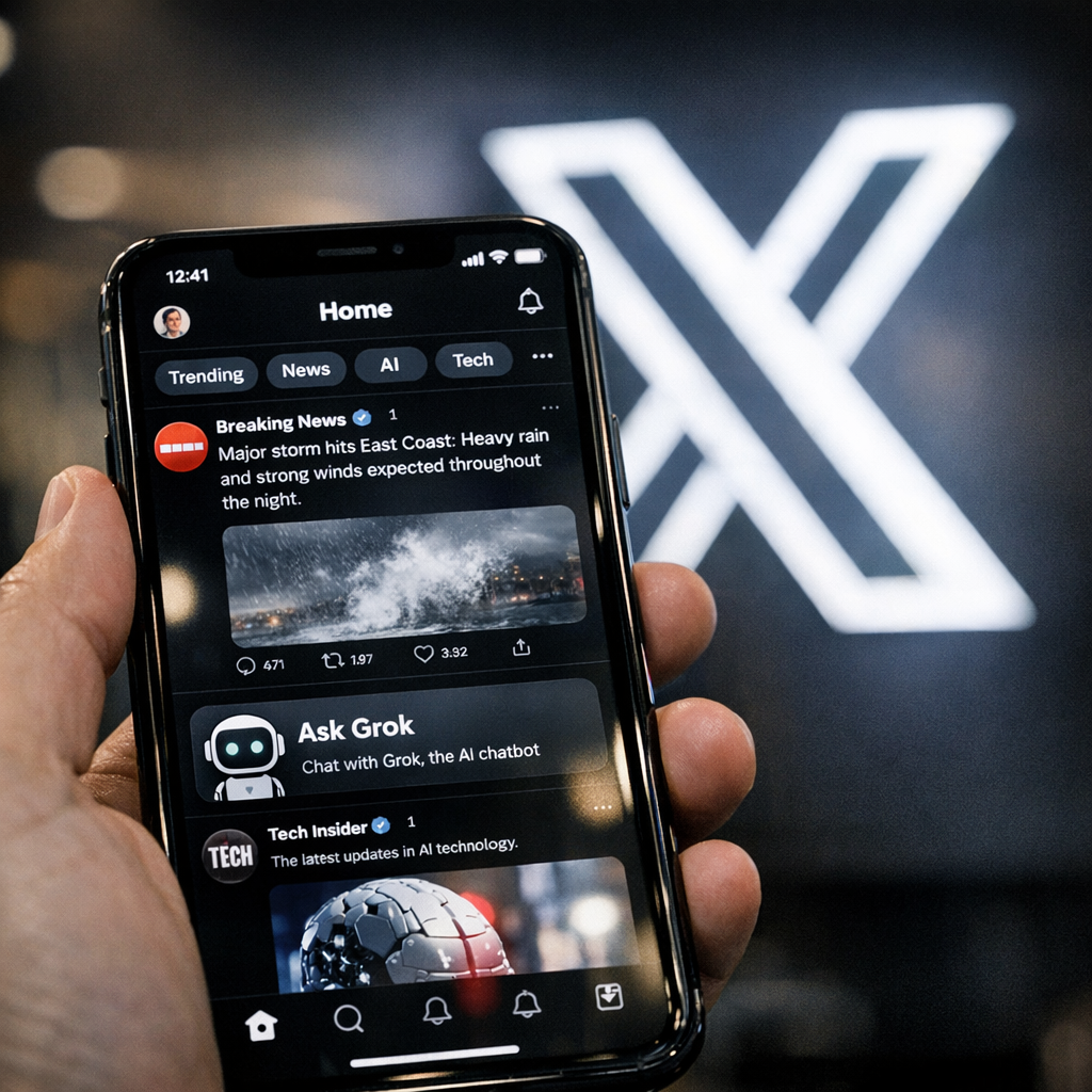 X 上线 Grok 自定义时间线：75+ 个频道、第二位广告，以及 Communities 的退场