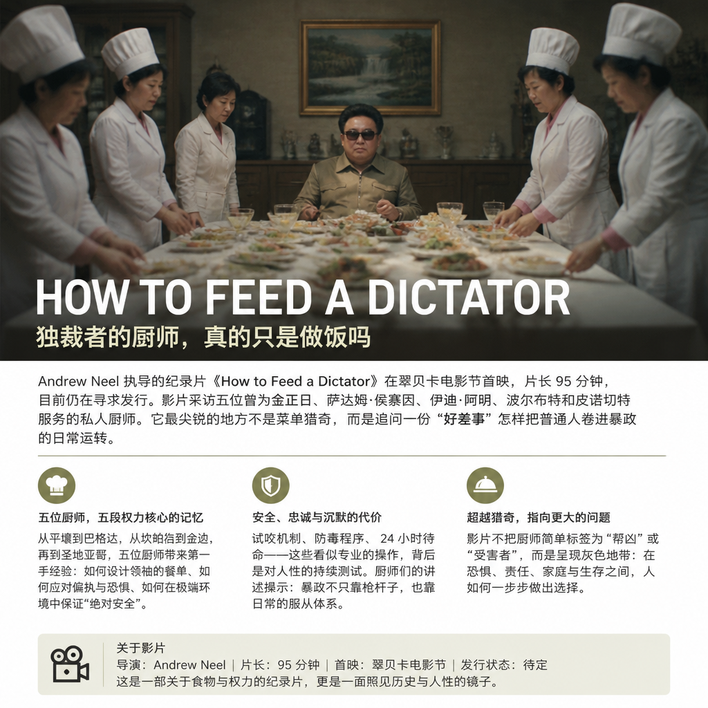 《How to Feed a Dictator》首映:独裁者的厨师,真的只是做饭吗