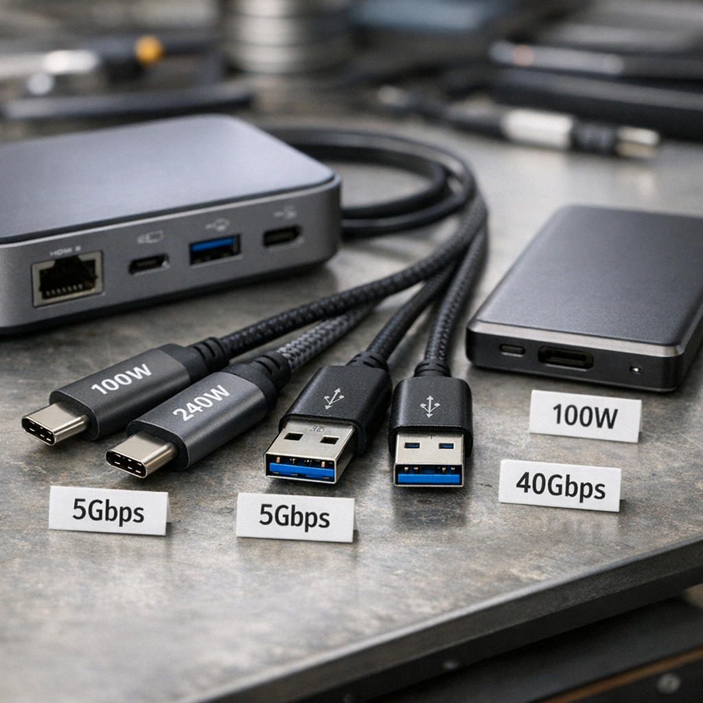 USB-C 统一了接口,却没统一体验:一张速查表暴露的命名烂账