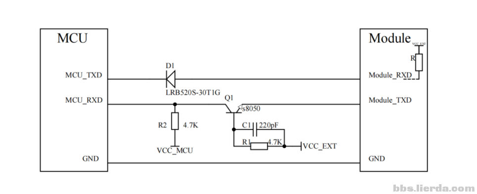 Lierda NB-IoT Cat.1 串口电平转换电路方案说明 (https://ic.work/) 物联网 第1张