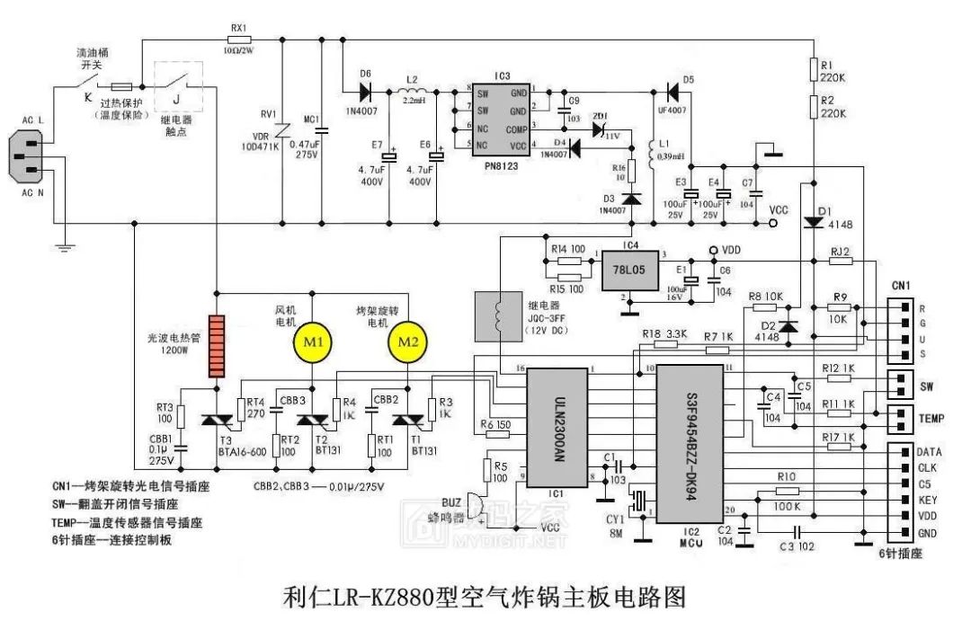 探索空气炸锅的电路奥秘 (https://ic.work/) 音视频电子 第55张