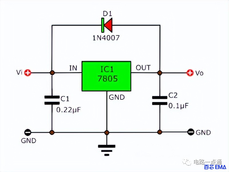 LM7805稳压器应用电路图 (https://ic.work/) 电源管理 第13张