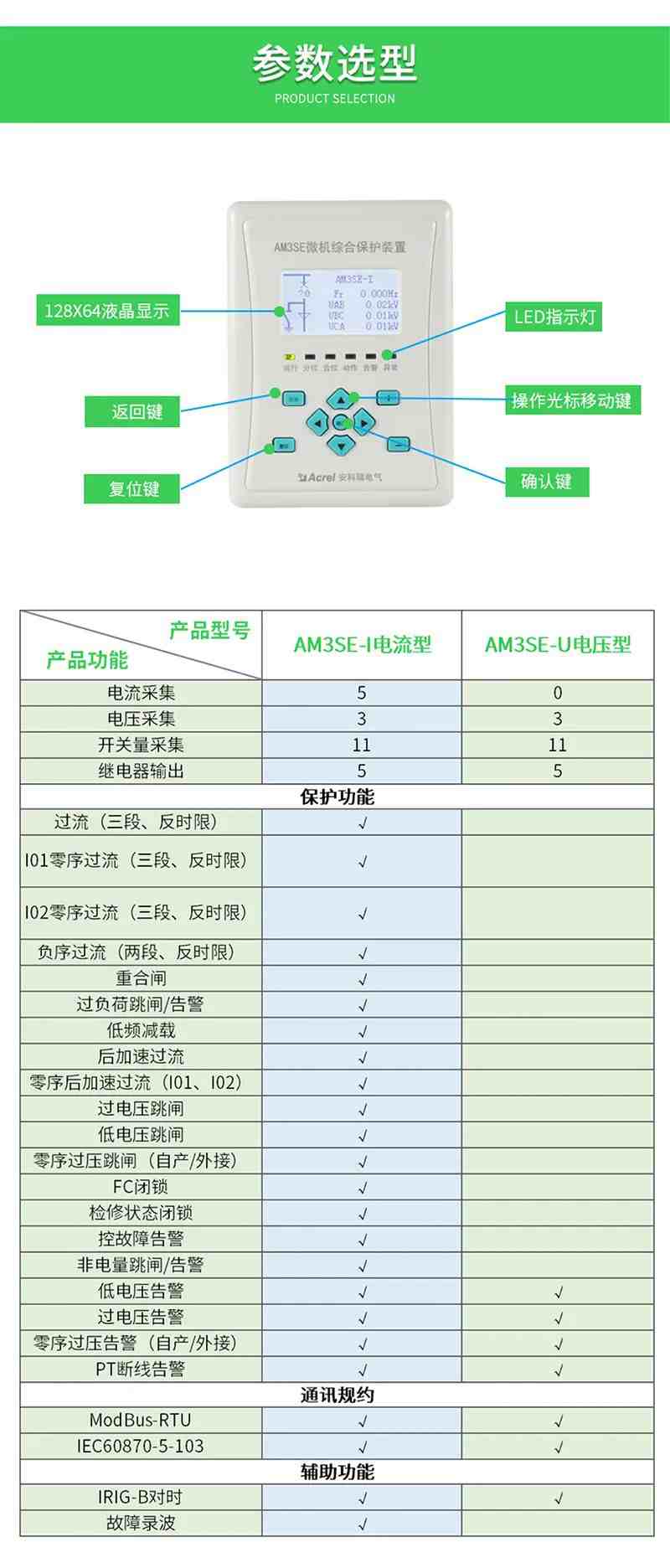 【产品中心】AM3SE系列微机保护装置 (https://ic.work/) 安全设备 第4张