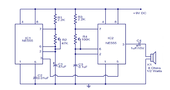 基于555定时器的简单音乐电路 (https://ic.work/) 音视频电子 第2张