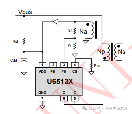 7.5W电源芯片U6513C的工作原理简析 (https://ic.work/) 电源管理 第1张