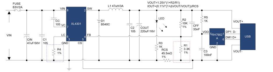 基于XL4301线损补偿应用指南 (https://ic.work/) 电源管理 第1张