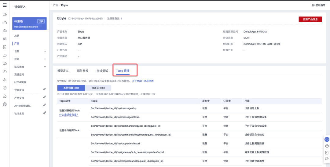 设备如何使用华为云接入MQTT上报数据 (https://ic.work/) 物联网 第12张