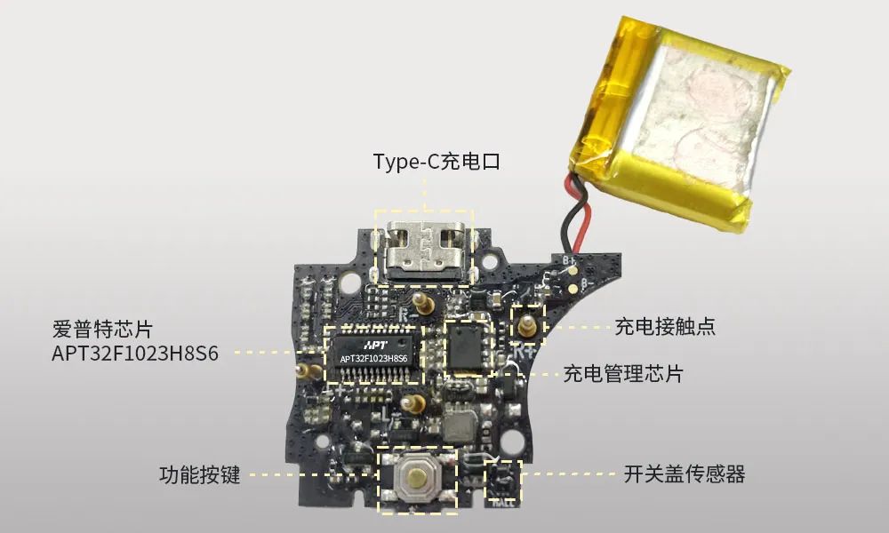 基于爱普特全国产MCU的TWS耳机充电仓拆机报告 (https://ic.work/) 音视频电子 第7张