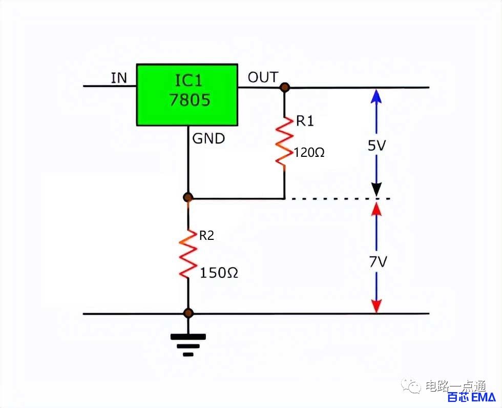 LM7805稳压器应用电路图 (https://ic.work/) 电源管理 第6张