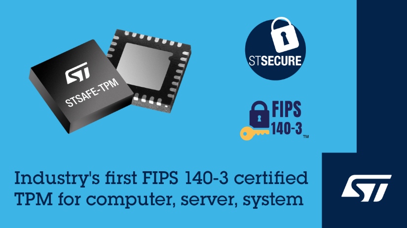 意法半导体推出FIPS 140-3认证TPM加密模块，面向计算机、服务器和嵌入式系统 (https://ic.work/) 产业洞察 第1张