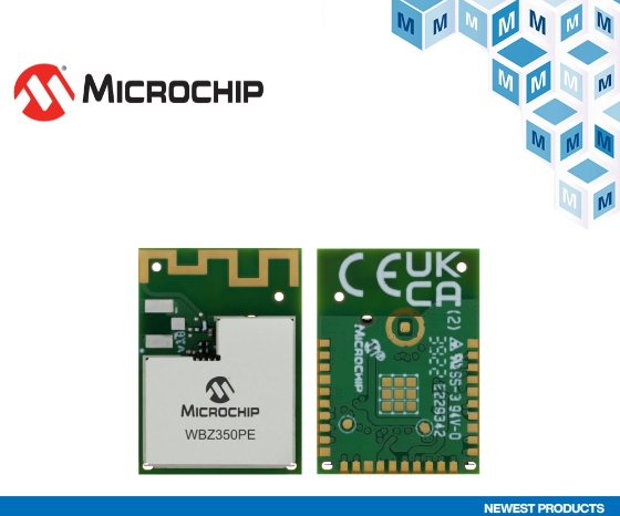 贸泽开售Microchip WBZ350射频就绪多协议MCU模块 简化无线应用开发并加快上市速度 (https://ic.work/) 产业洞察 第1张